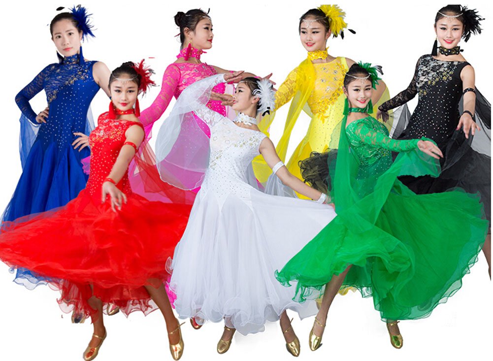 Elegant Red 2XL Women's Ballroom Dance Dress for Waltz, Tango & Smooth - Professional Standard Competition Dress for Latin & Social Dancing