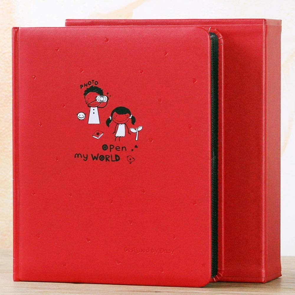 Premium ZSQSZ Scrapbook Photo Album with Protective Film - Preserve Memories Forever | DIY Memory Book for Birthdays, Christmas, Weddings & Anniversaries | Perfect Gift for Mom & Friends (Red) | Great for Home Decor, Family Keepsakes & Special Occasions