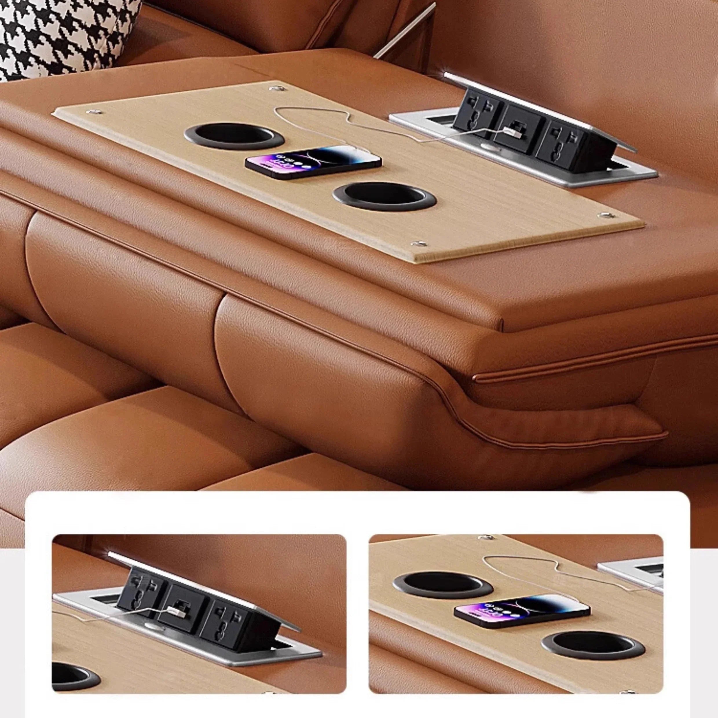 Italian Genuine Leather Recliner Loveseat Sofa - Premium Comfort & Luxury for Living Room, Home Theater & Office - Free Shipping