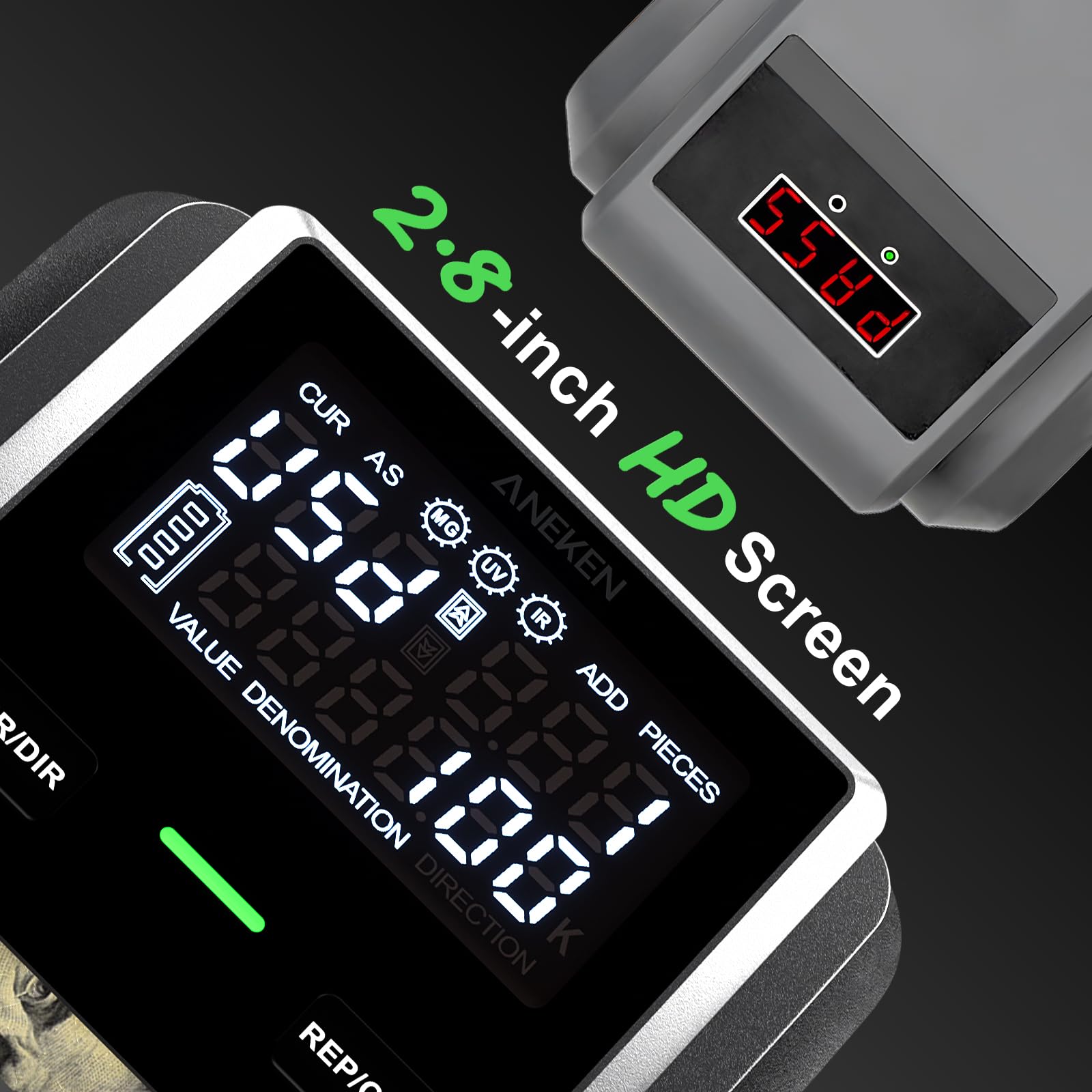 Aneken AL-139 Counterfeit Money Detector with 2.8