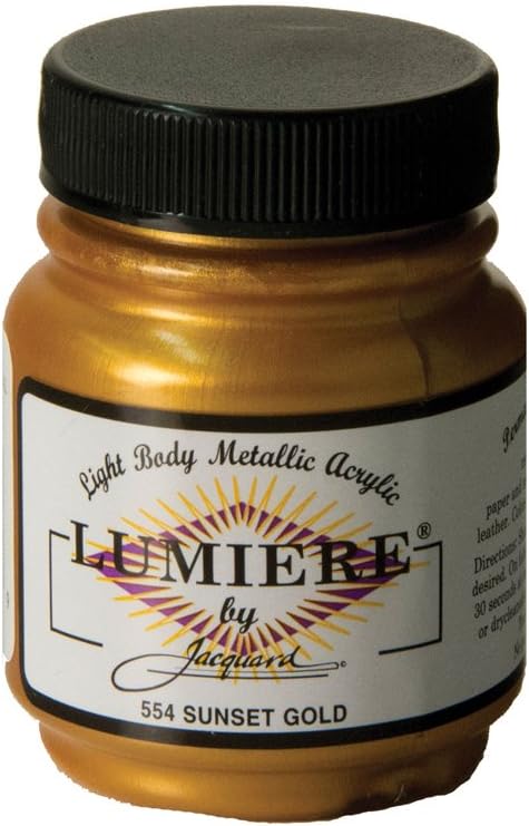 JACQUARD Lumiere Metallic Fabric Paint - 2.25 fl oz (66ml) - Premium Textile Paint for DIY Crafts, Clothing & Home Decor - Perfect for Silk, Cotton & Canvas Projects