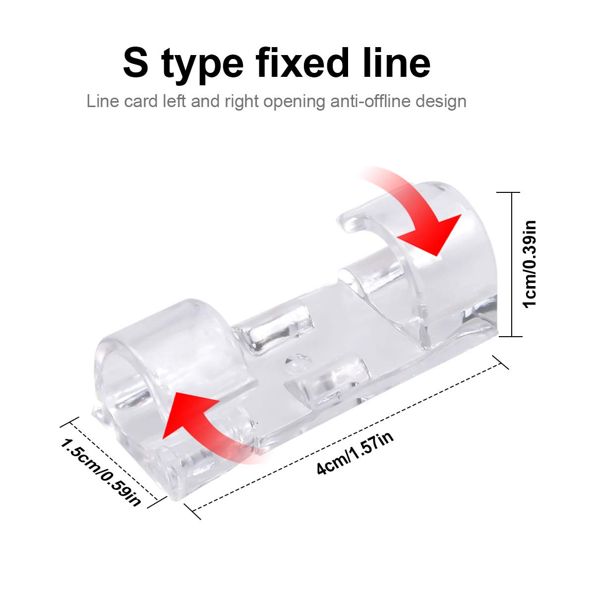 32PCS 10mm Cable Clips with Adhesive - Wire Organizer, Cord Management Clips for Home, Office & Car - Perfect for Desk, TV, Computer, Router & Vehicle Cable Organization