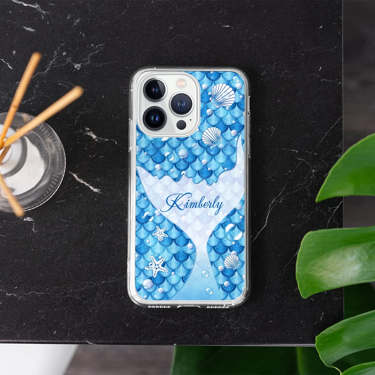 Custom Mermaid Tail Phone Case for iPhone 16/15/14/13/12/11/XR/X/XS/8/7/Plus/Mini/Pro Max - Unique Mermaid Scale Design Protective Cover - Perfect Gift for Women, Girls & Kids - Great for Beach Trips, Pool Parties & Summer Vacations
