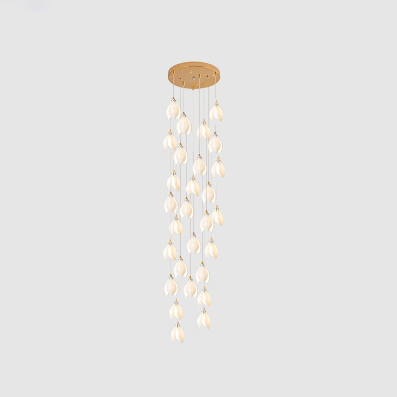 Celeste Flora Pendant Light - Modern Floral Glass Ceiling Lighting Fixture for Dining Room, Kitchen Island, Bedroom & Living Room Decor