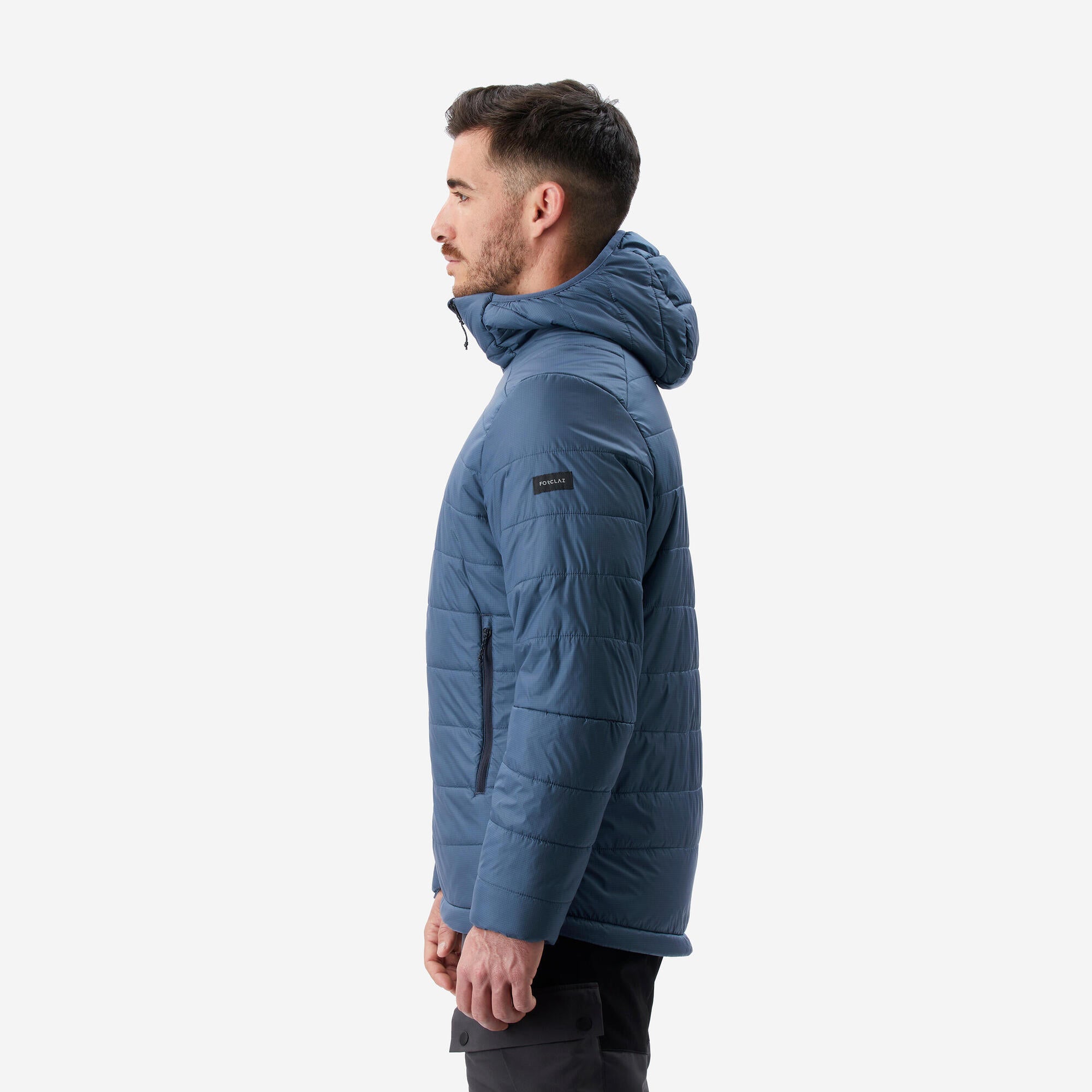 Forclaz Men's MT100 Lightweight Hooded Synthetic Jacket - Waterproof Hiking & Outdoor Adventure Gear for Camping & Travel