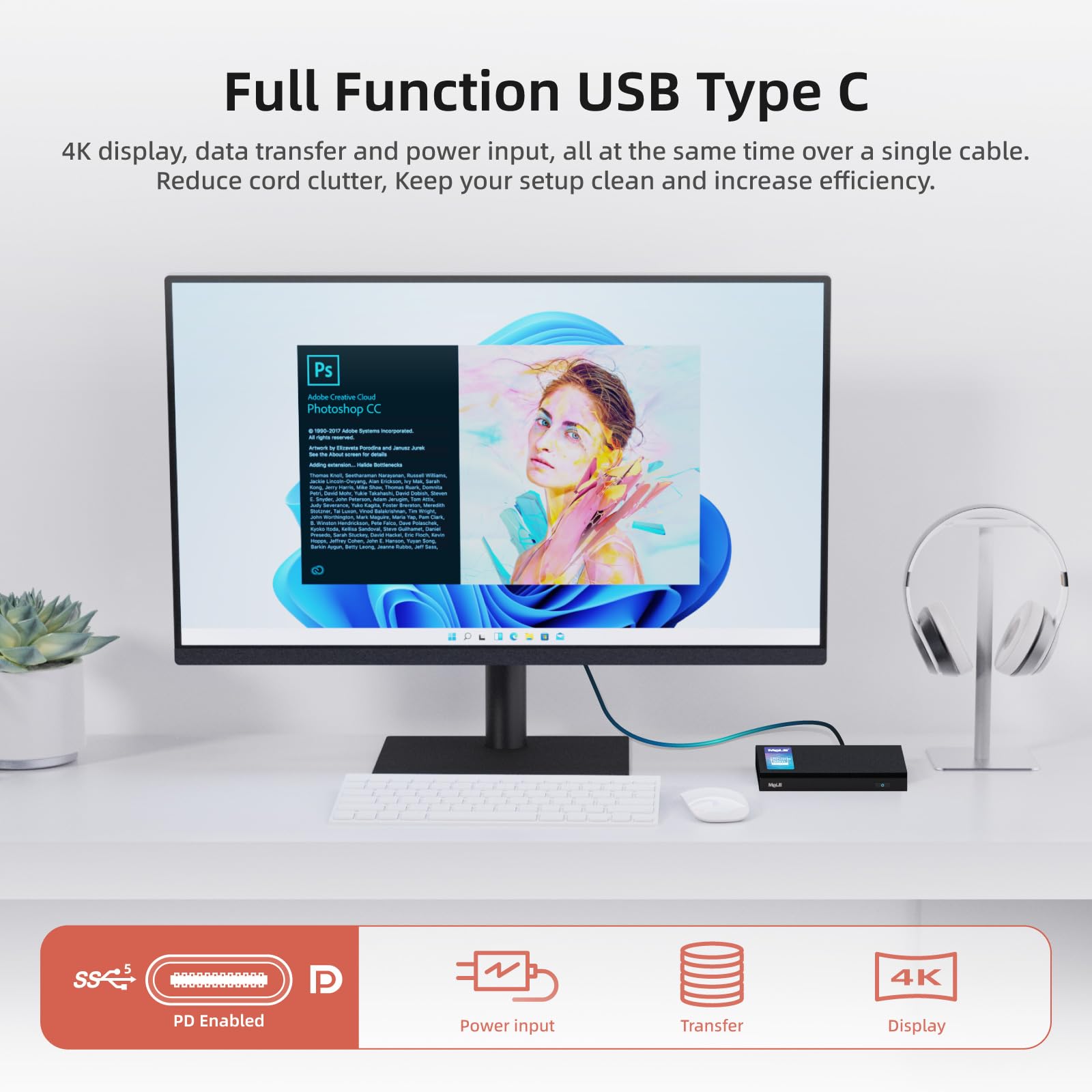 MeLE Quieter3C Fanless Mini PC - Intel Celeron N5105, 8GB RAM 128GB SSD, Windows 11 Pro, 4K Triple Display, Dual HDMI, WiFi 5, BT5.1, Ethernet - Compact Desktop Computer for Home Office, Digital Signage & Media Center
