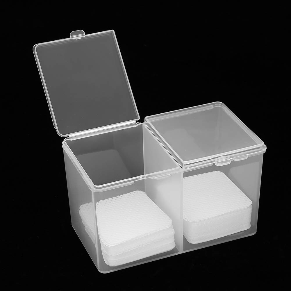 2 Grids Storage Box - Cotton Pads & Swabs Organizer, Diamond Embroidery & Nail Polish Glitter Powder Container | Perfect for Craft Rooms, Beauty Stations & DIY Projects