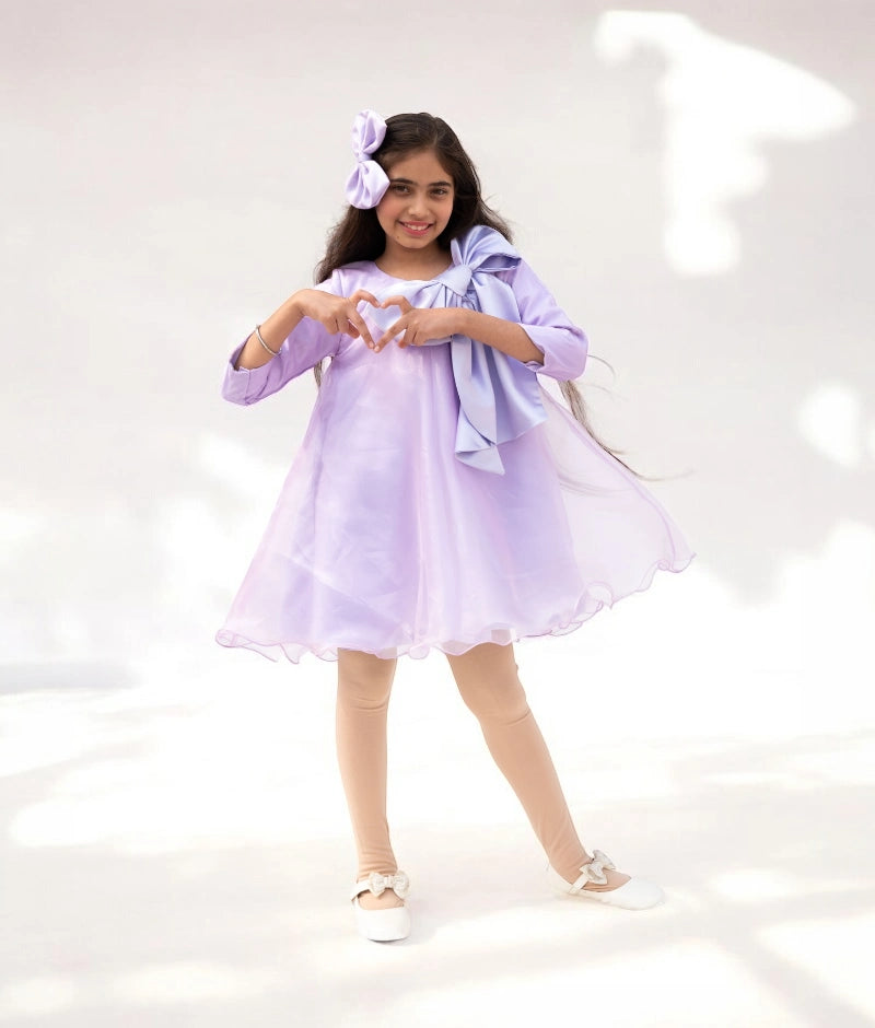 Pre Order: Elegant Lilac Organza Dress for Weddings, Prom & Special Occasions | Women's Formal Gown