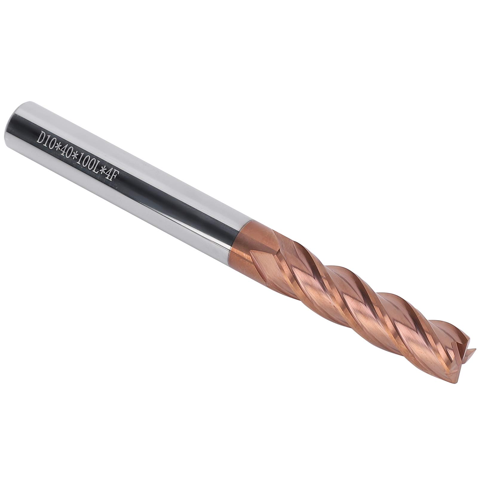 4-Flute Tungsten Steel End Mill Cutter 0.4in for Aluminum CNC Engraving & Milling