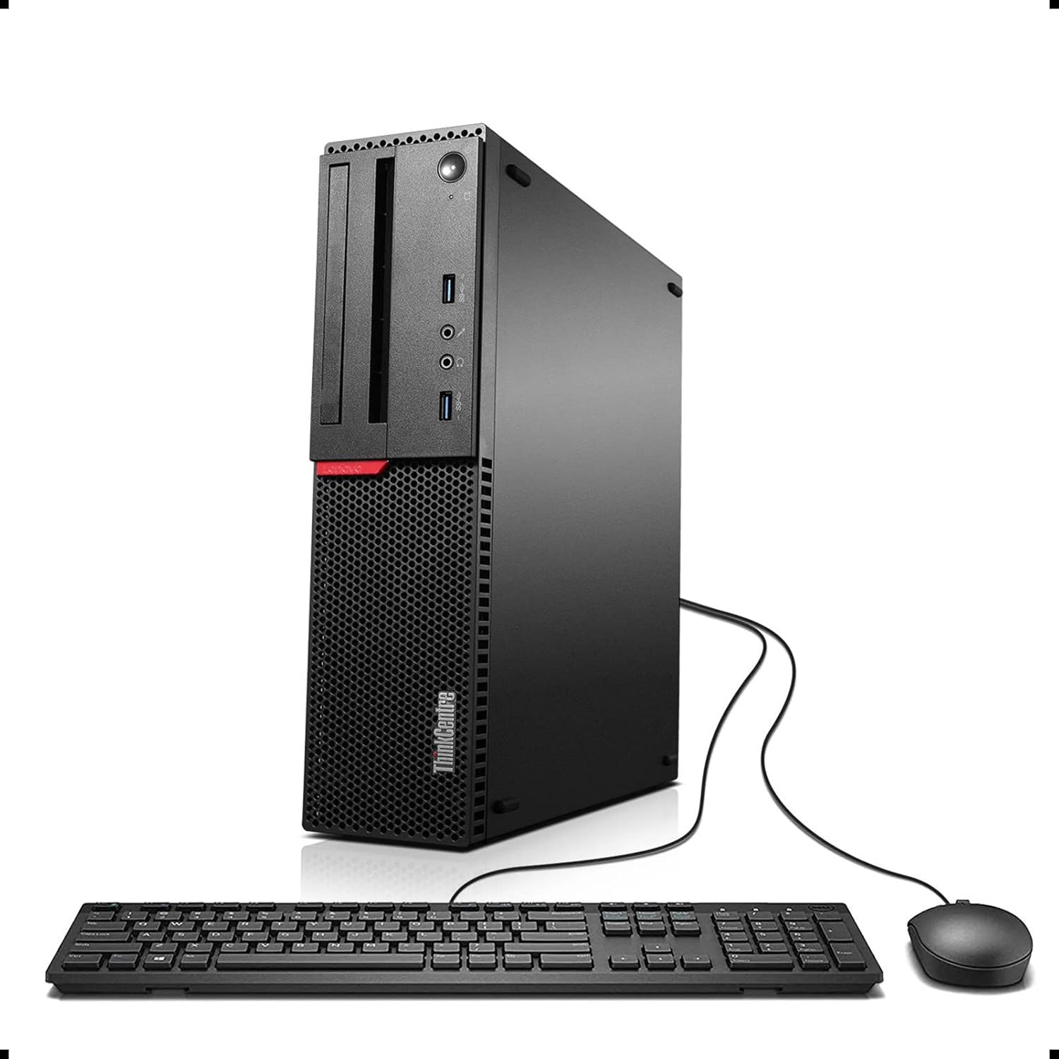 Lenovo ThinkCentre M800 SFF Desktop Computer - Intel Core i5-6500 Quad-Core up to 3.6GHz, 16GB DDR4 RAM, 512GB SSD, WiFi, Bluetooth 4.0, Triple Monitor Support (2x DisplayPort + VGA), Windows 10 Pro - Perfect for Home Office, Business Workstations & Multi-Tasking Environments