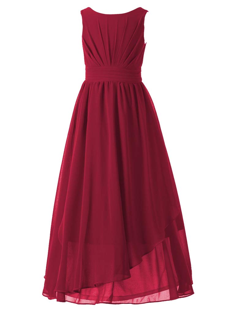 Happy Rose 7-16 Chiffon Girls Junior Bridesmaid Dress - Elegant Flower Girl Dress for Weddings, Parties & Special Occasions