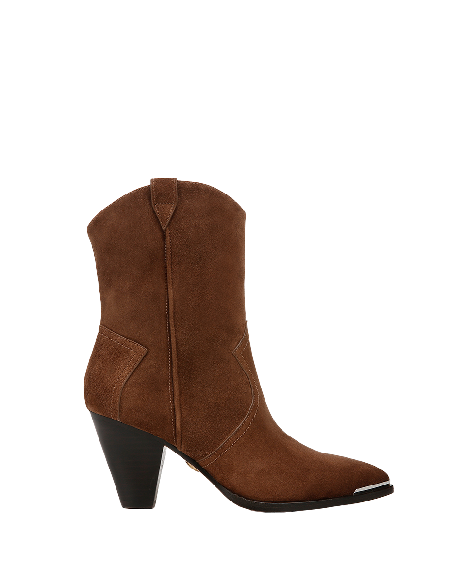 Cody Suede Western Bootie - Women's Ankle Boots with Block Heel for Cowgirl Style | Perfect for Country Music Festivals, Rodeo Events & Everyday Fashion