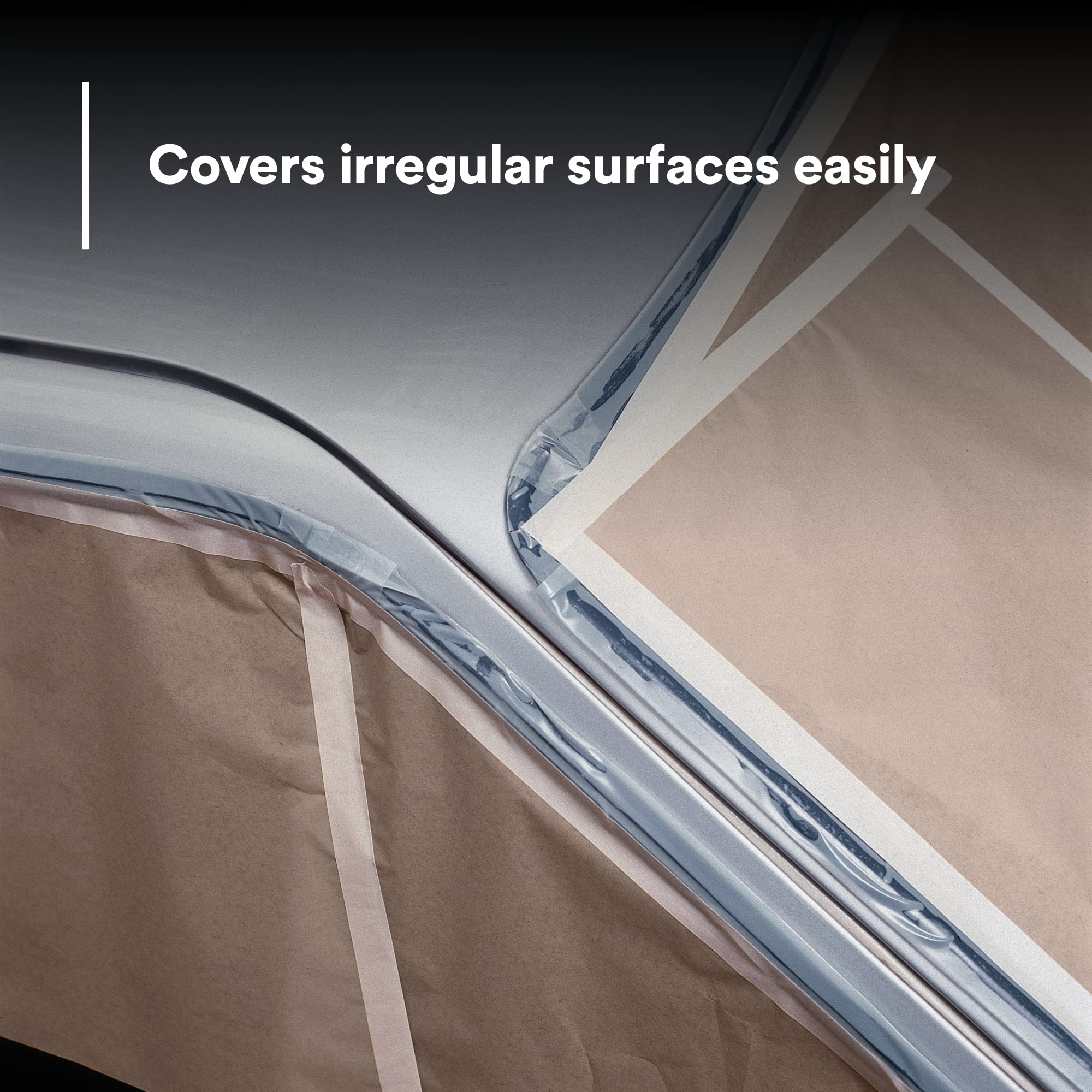 Scotch Steel Gray Masking Paper 06512 - Heat Resistant, Flexible, Solvent Resistant - 12 Inch x 1000 Ft Roll - Ideal for Painting, Automotive & Industrial Masking Applications