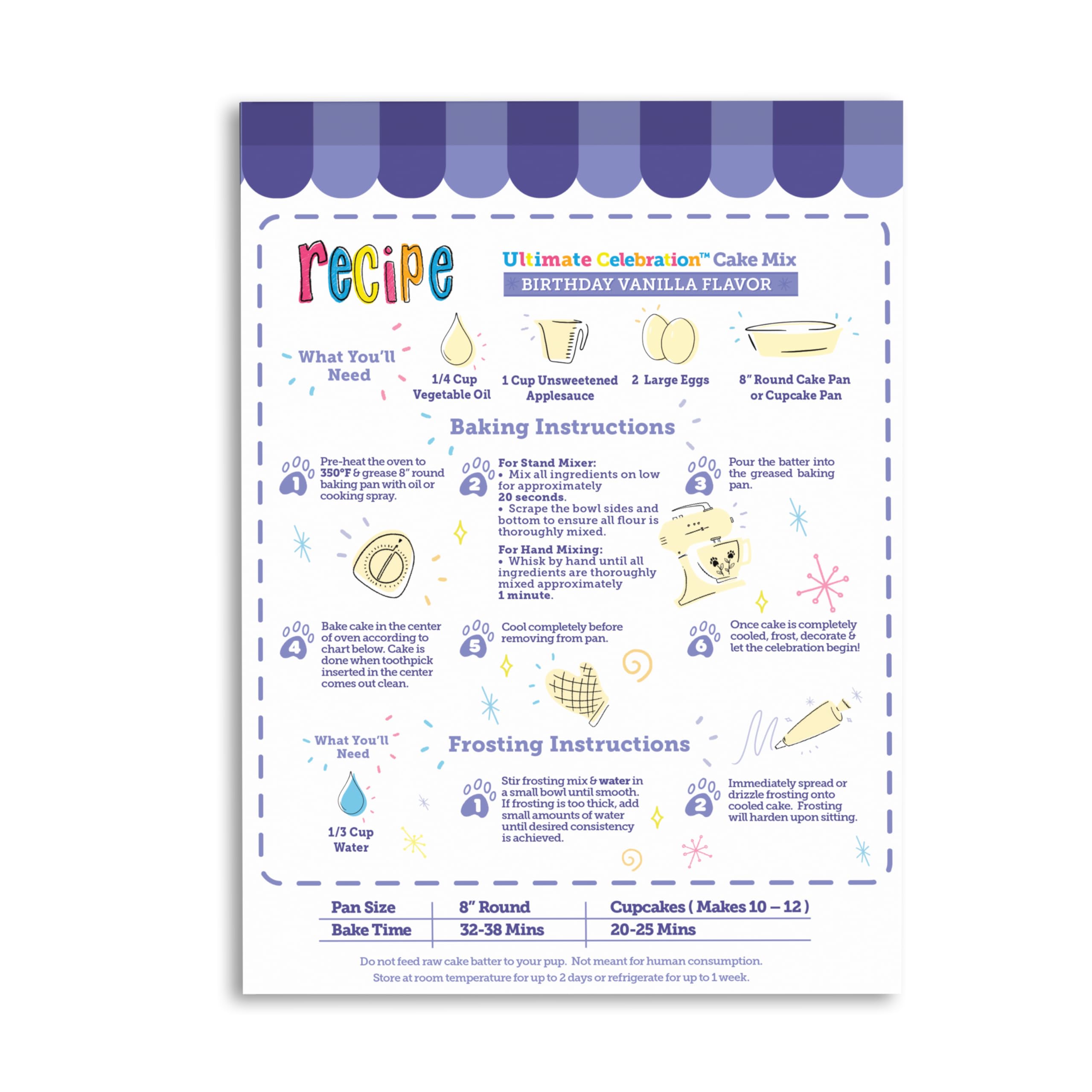 Three Dog Bakery Ultimate Celebration Cake Mix - Easy DIY Dog Birthday Cake Recipe for Puppies & Adult Dogs | Perfect for Birthday Parties, Special Occasions & Dog Treats