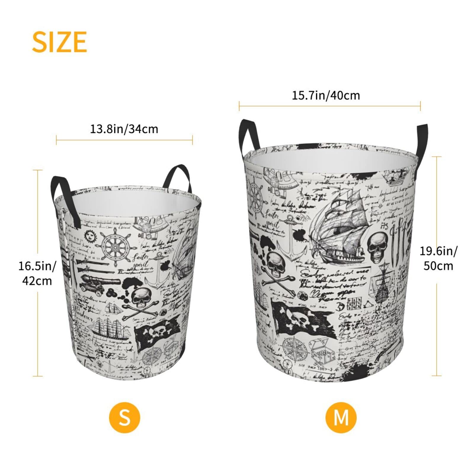 Collapsible Laundry Basket with Handles - Foldable Clothes Hamper for Bedroom, Bathroom & Dorm - Portable Storage Organizer for Dirty Laundry, Toys & Essentials - Grey Round Design for Easy Carry & Space Saving