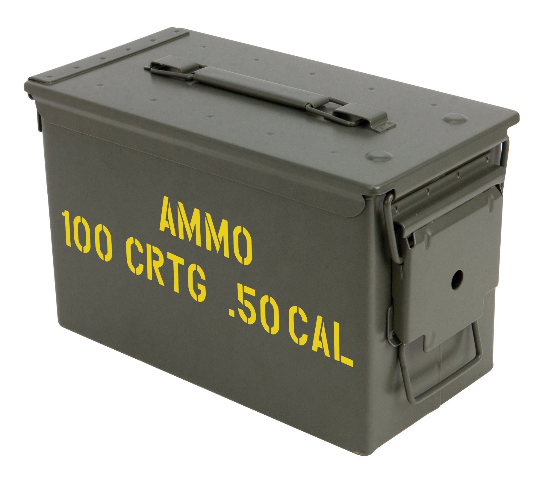 Performance Tool W5993 .50 Caliber Metal Waterproof Ammunition Box - Heavy Duty Military Grade Ammo Storage for Outdoor Shooting, Hunting & Range Use