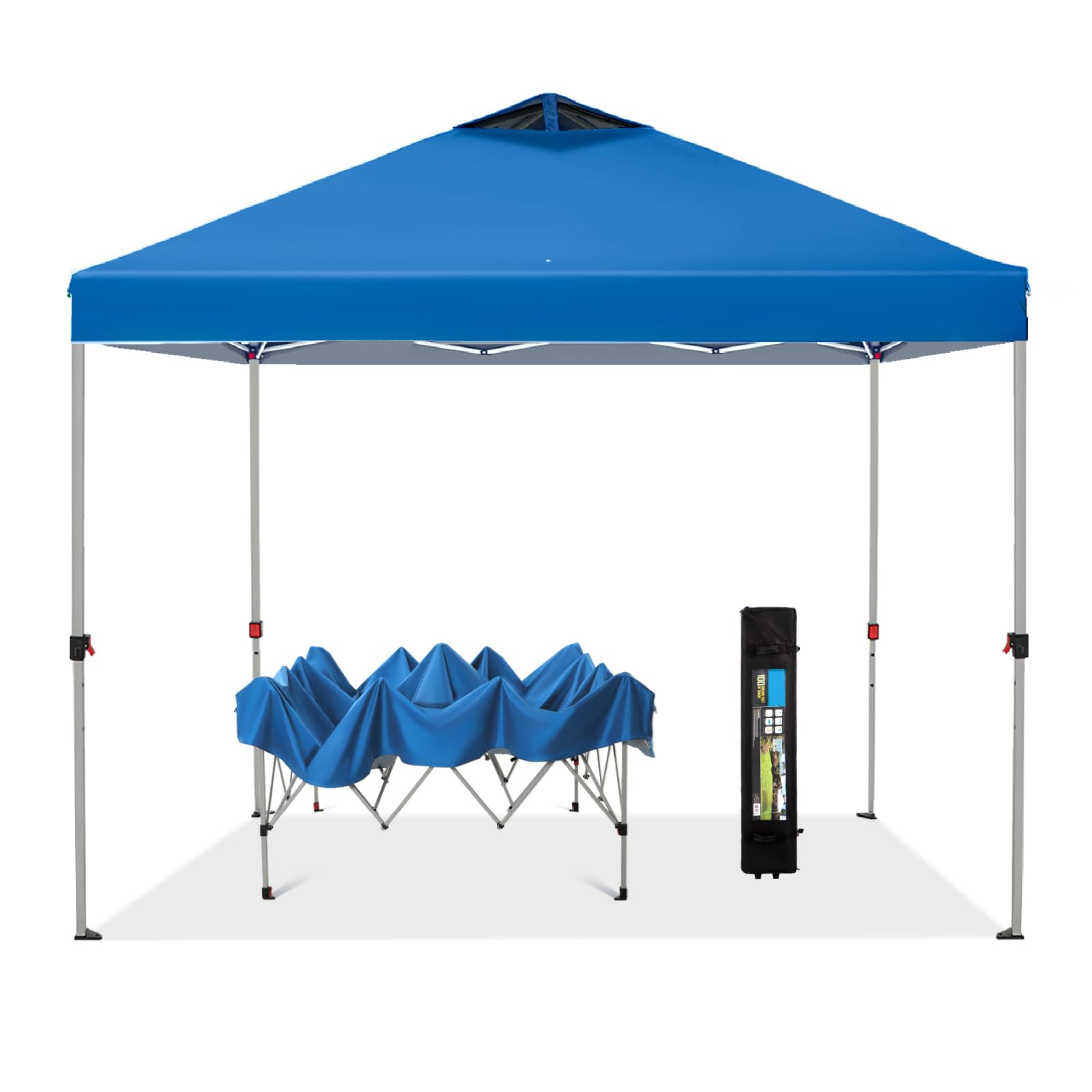 HERA'S PALACE 10x10 Pop Up Canopy Tent - Heavy Duty Outdoor Shade Shelter with Carry Bag - Easy Setup for Backyard, Garden, Patio, Picnics, Camping, and Outdoor Events