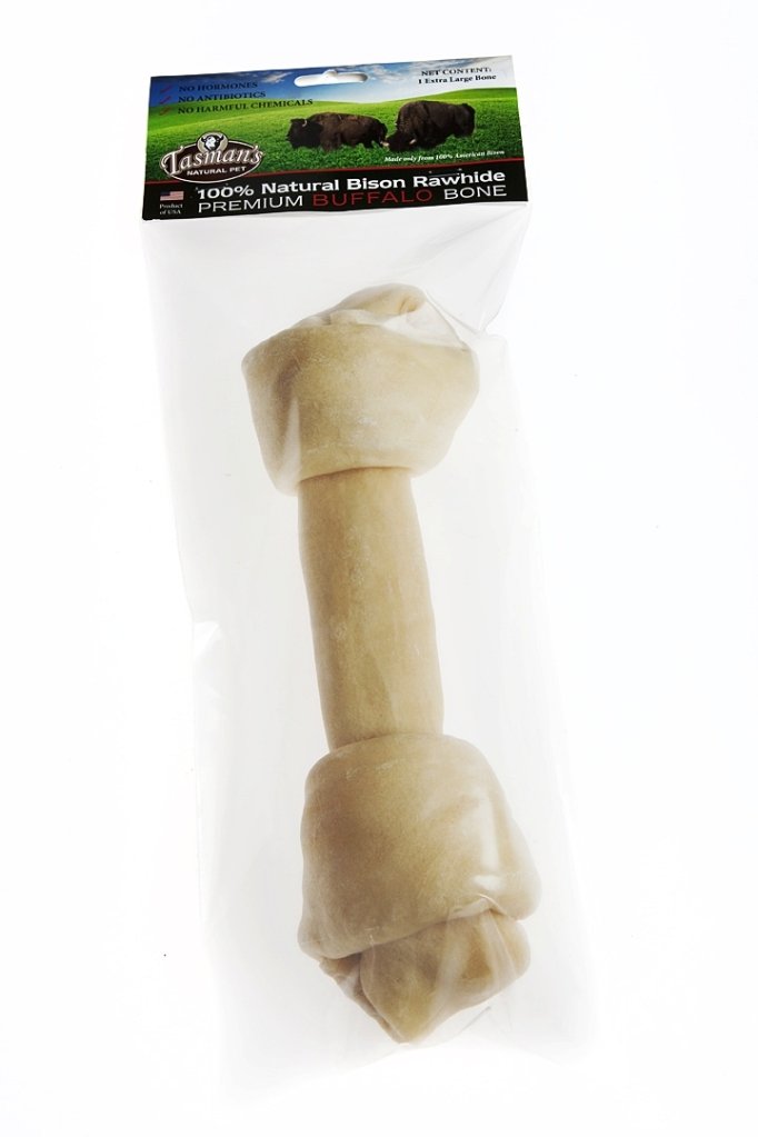 All-Natural Buffalo Rawhide Bones for Dogs - Extra Large Chew Toy for Aggressive Chewers - Long-Lasting Dental Treat for Large Breeds - Perfect for Teething, Anxiety Relief, and Playtime