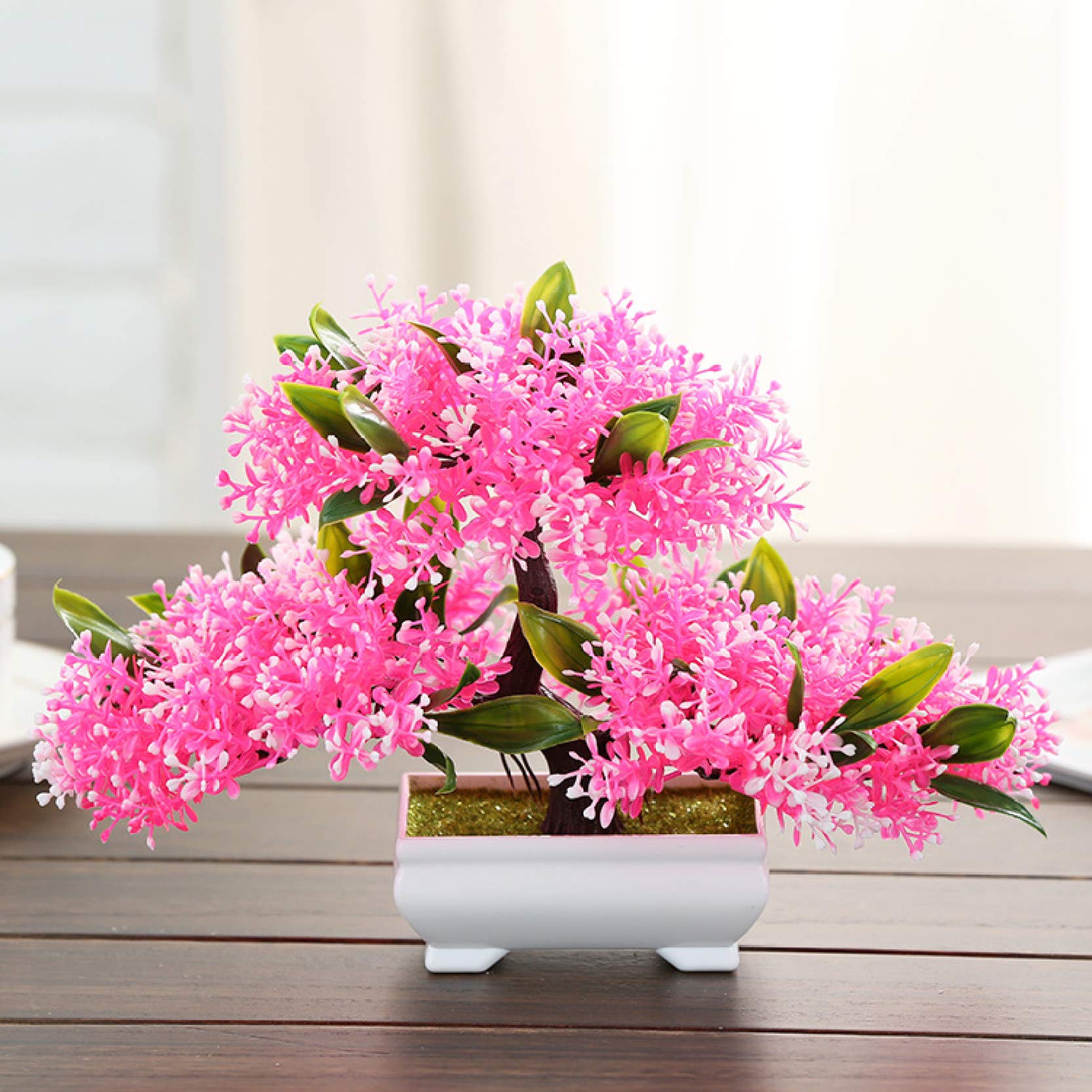 KKONION Artificial Bonsai Tree - Fake Plant Decoration for Home & Office, Modern Style Simulation Potted Plant for Indoor Garden Decor - Perfect for Living Room, Desk, Shelf & Gift Giving