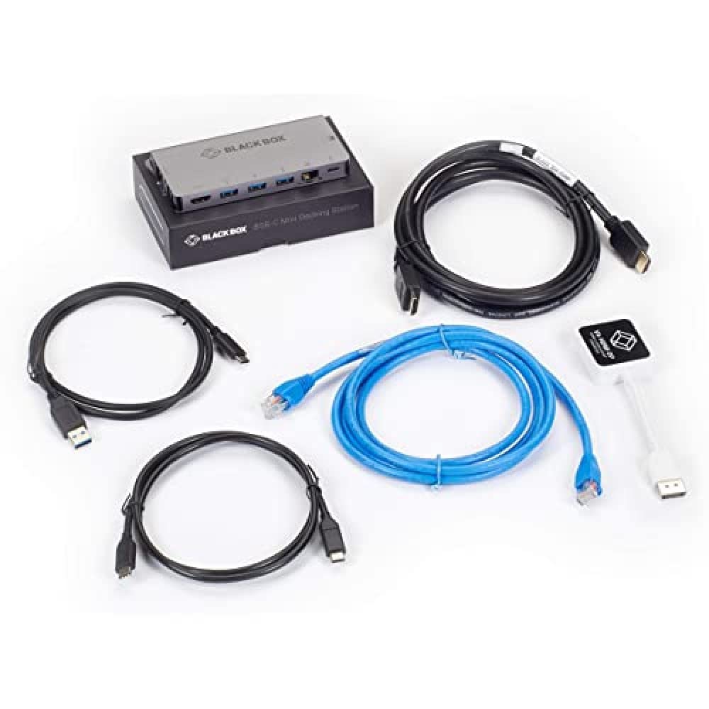 BLACK BOX USB-C Docking Station - Multi-Port Adapter for Laptops & Computers | Connect Monitors, Keyboards & More | Perfect for Home Office & Remote Work