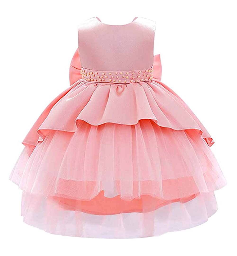 LZH Baby Girls Formal Gowns - Elegant Lace Pageant & Wedding Dresses for Toddlers - Perfect for Birthday Parties, Christenings & Special Occasions