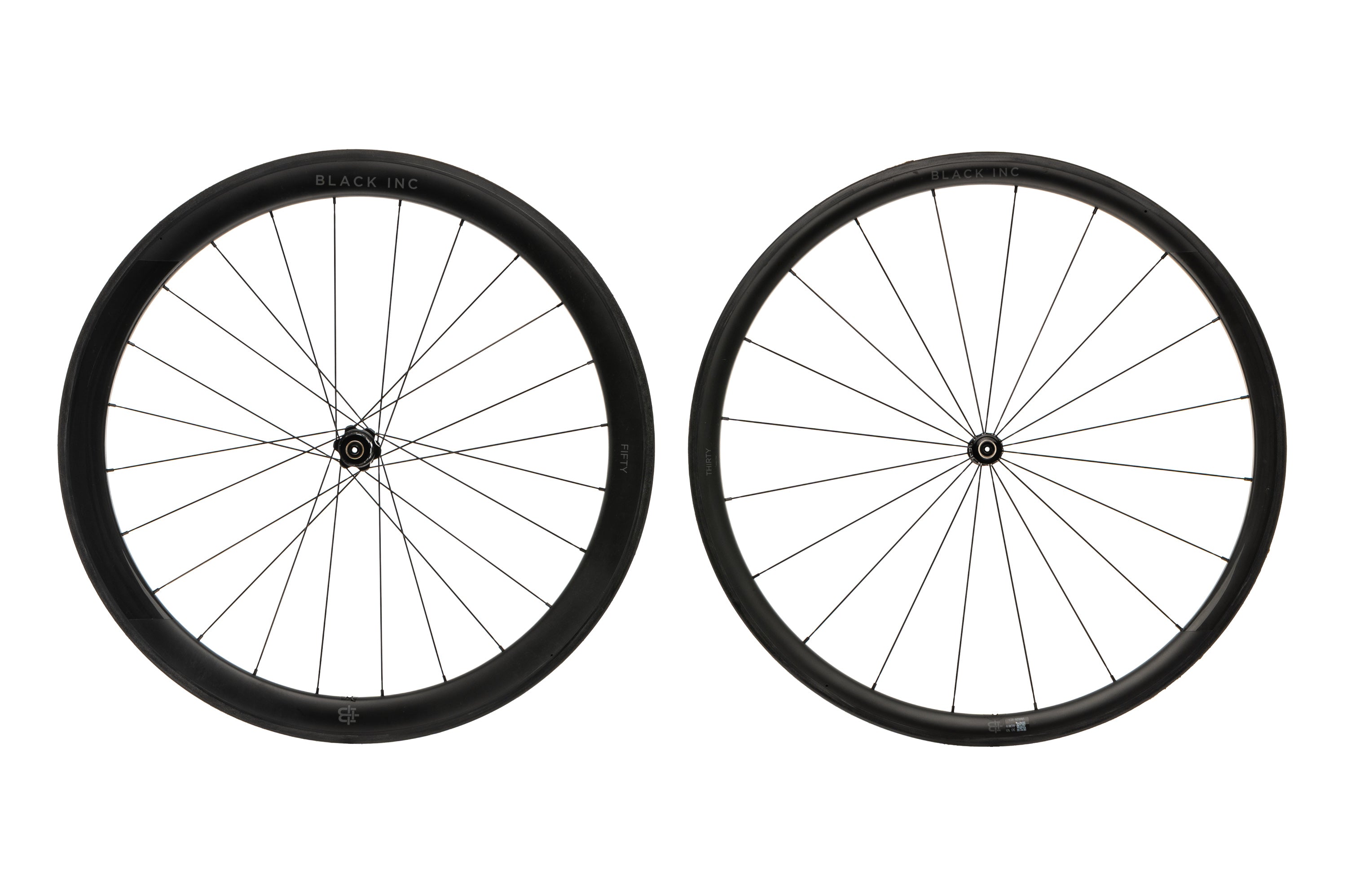 Black Inc. 50/30 Carbon Tubular 700c Wheelset - Lightweight Road Bike Wheels for Racing & Performance Cycling | Perfect for Triathlons, Time Trials & Competitive Road Riding