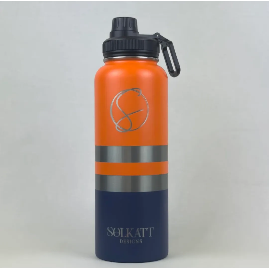 Old Mate Orange Insulated Tradie Water Bottle 1.2L (40oz) - Stainless Steel Vacuum Flask for Construction, Hiking & Outdoor Work - Keeps Drinks Hot/Cold for 24 Hours