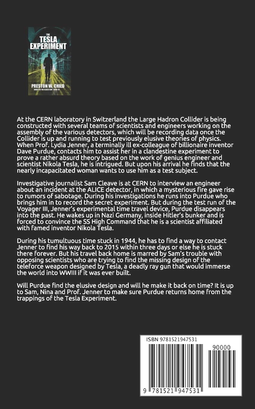 The Tesla Experiment (Order of the Black Sun) - Thriller Novel About Nikola Tesla's Secret Inventions | Perfect for Sci-Fi & Mystery Book Lovers