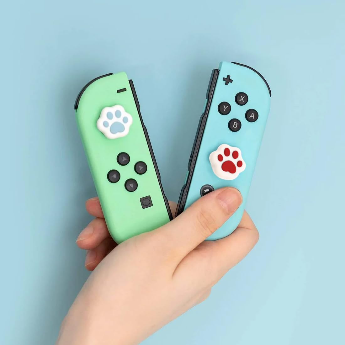 6 Pack Soft Silicone Cat Paw Grip Caps for Nintendo Switch/OLED/Switch Lite - Cute Controller Accessories for Gaming Comfort & Protection (Perfect for Kids, Girls & Cat Lovers)