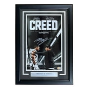 Michael B Jordan & Sylvester Stallone Autographed Creed Movie Poster - 11x17 Framed Collectible Photo - Perfect for Movie Memorabilia Fans & Home Theater Decor