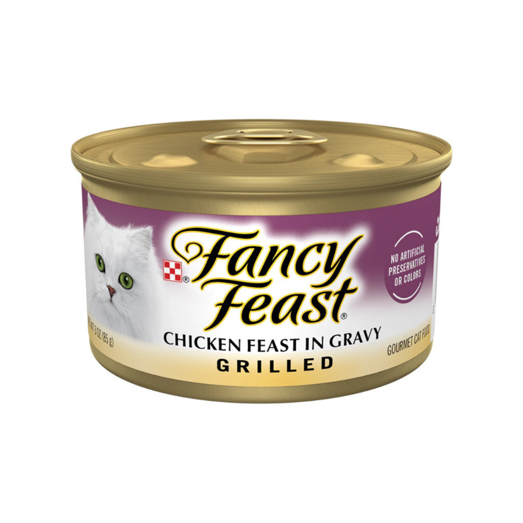 Fancy Feast Wet Cat Food Bundle - 24 Pack of 85g Chunky Classic Gravy Kitten Food with Creamy Chicken Liver & Chicken Recipe | High Protein, Nutritious & Healthy Wet Food for Kittens & Adult Cats | Perfect for Mealtime, Travel & Treats