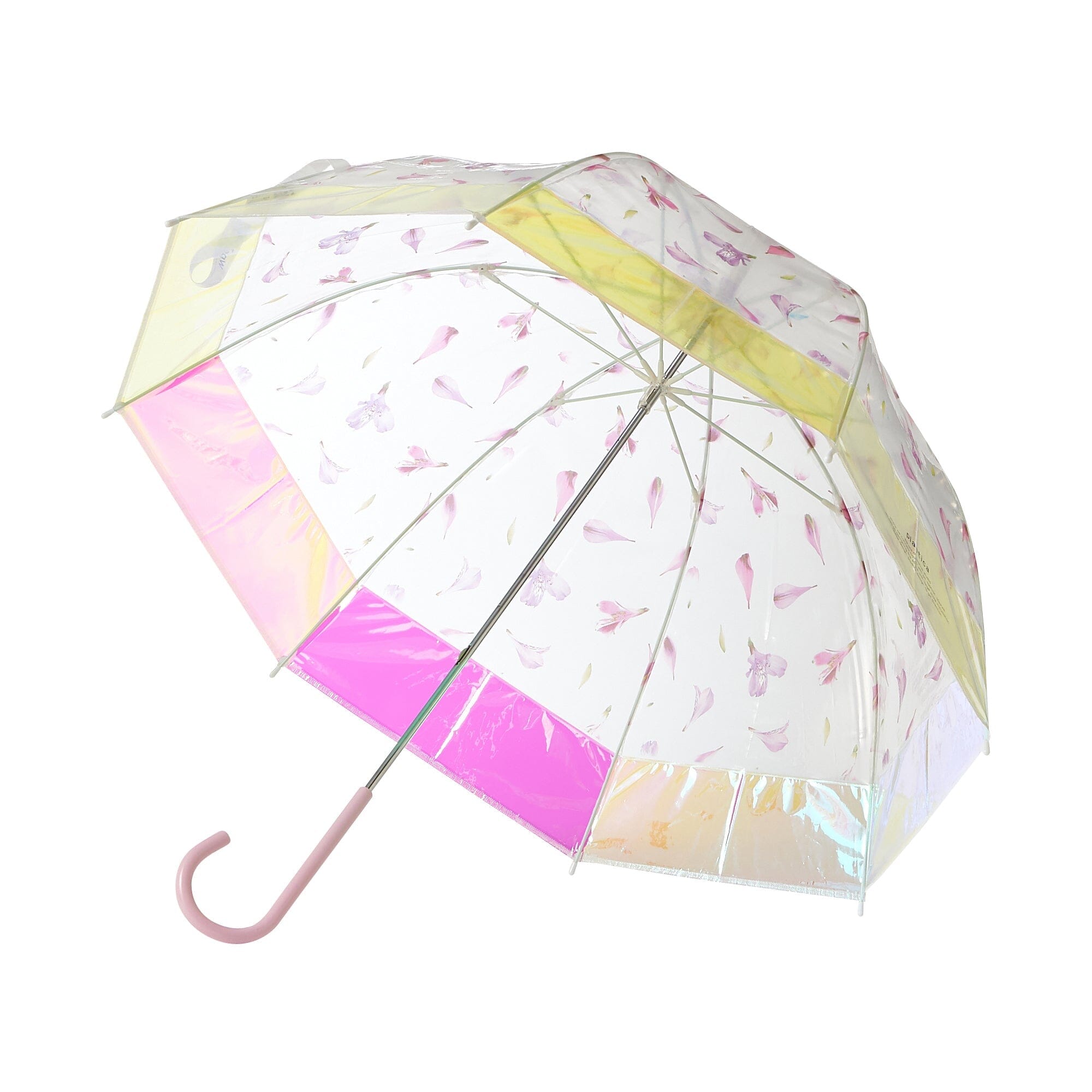 Shiny Pink Flower Umbrella - 60cm Waterproof Rain Umbrella for Women, Girls - Perfect for Spring, Summer, Wedding, Photo Shoot & Outdoor Events