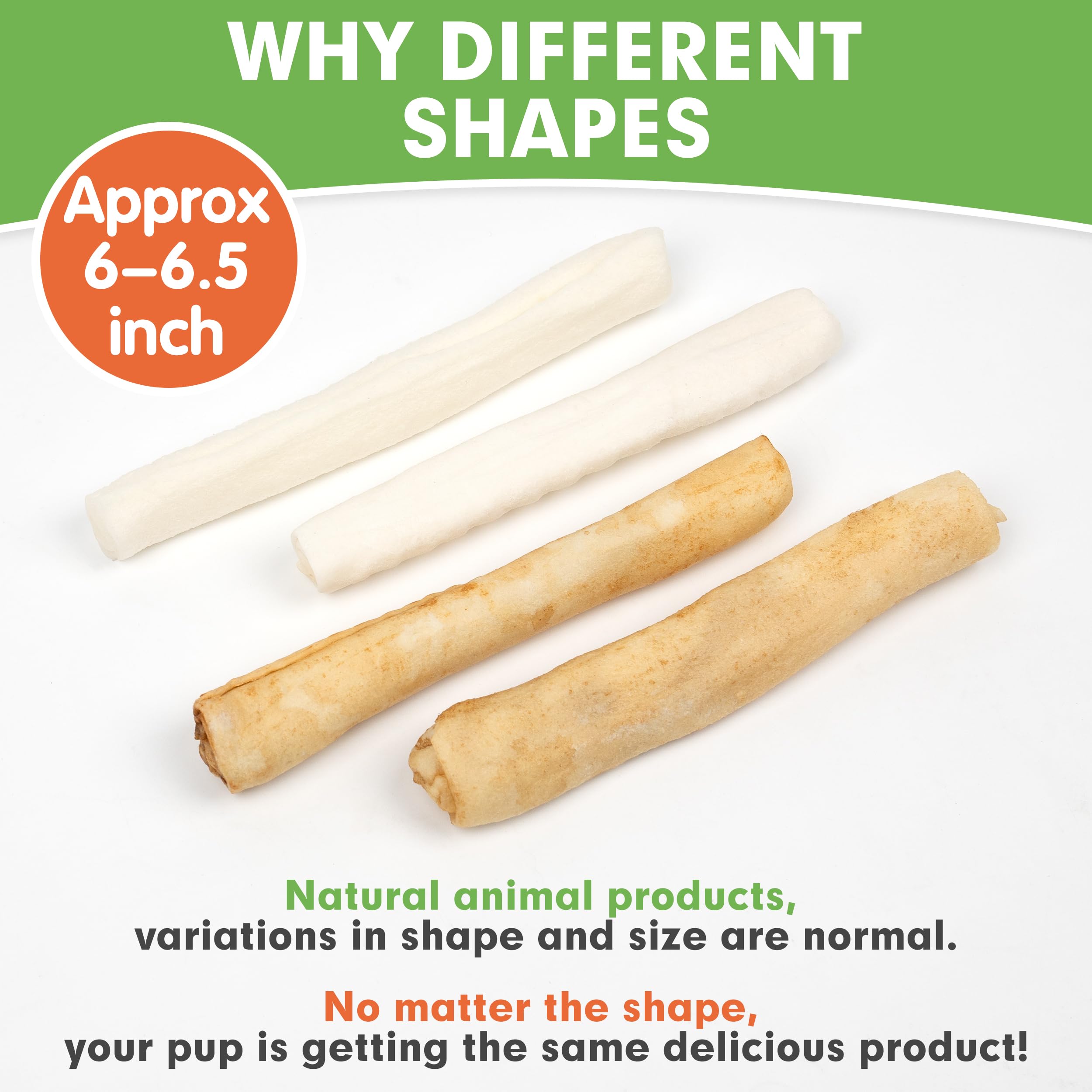 MON2SUN Natural Dog Chews - Chicken Flavor Rawhide Twist Sticks for Puppies & Small Dogs (40 Count) - Healthy Dental Treats for Teething, Training & Playtime