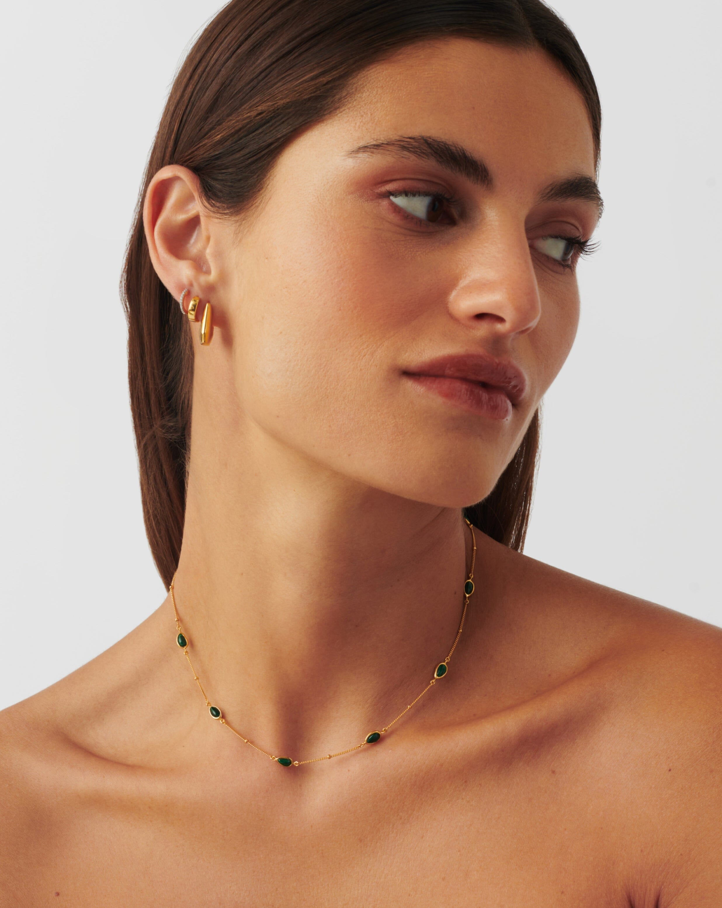Magma Gemstone Charm Choker Necklace – Elegant Lava Stone Beaded Choker for Women | Boho Chic Jewelry Gift for Birthday, Party & Everyday Wear