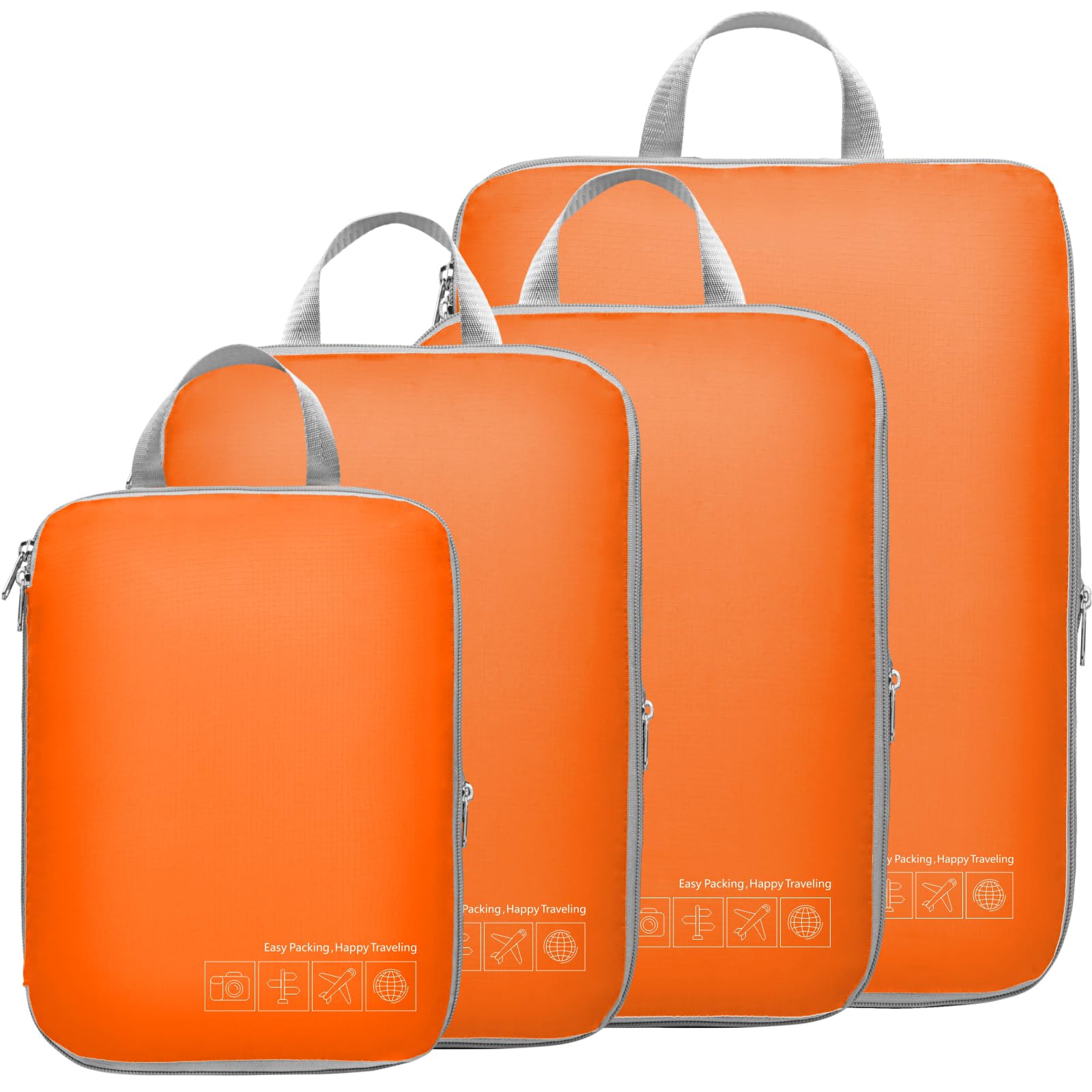 Cambond Compression Packing Cubes for Travel - 4-Piece Set of Lightweight Luggage Organizers for Women | Perfect for Carry-On Suitcases, Business Trips & Vacation Packing | Space-Saving Travel Essentials