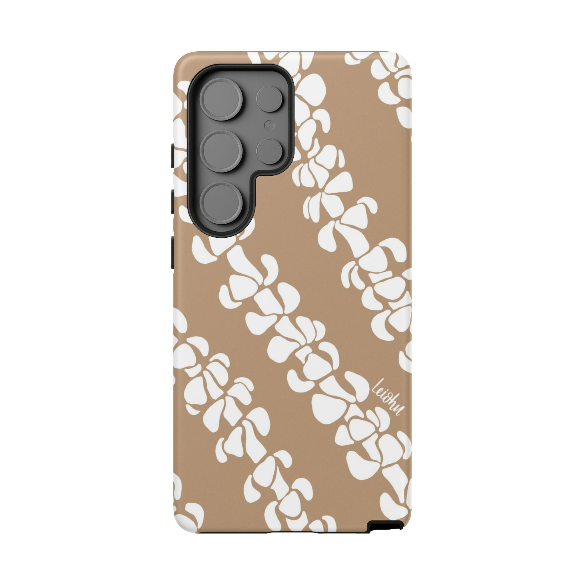 Premium Puakenikeni Tan Leather Case for Samsung Galaxy - Durable Protection with Stylish Design for Everyday Use