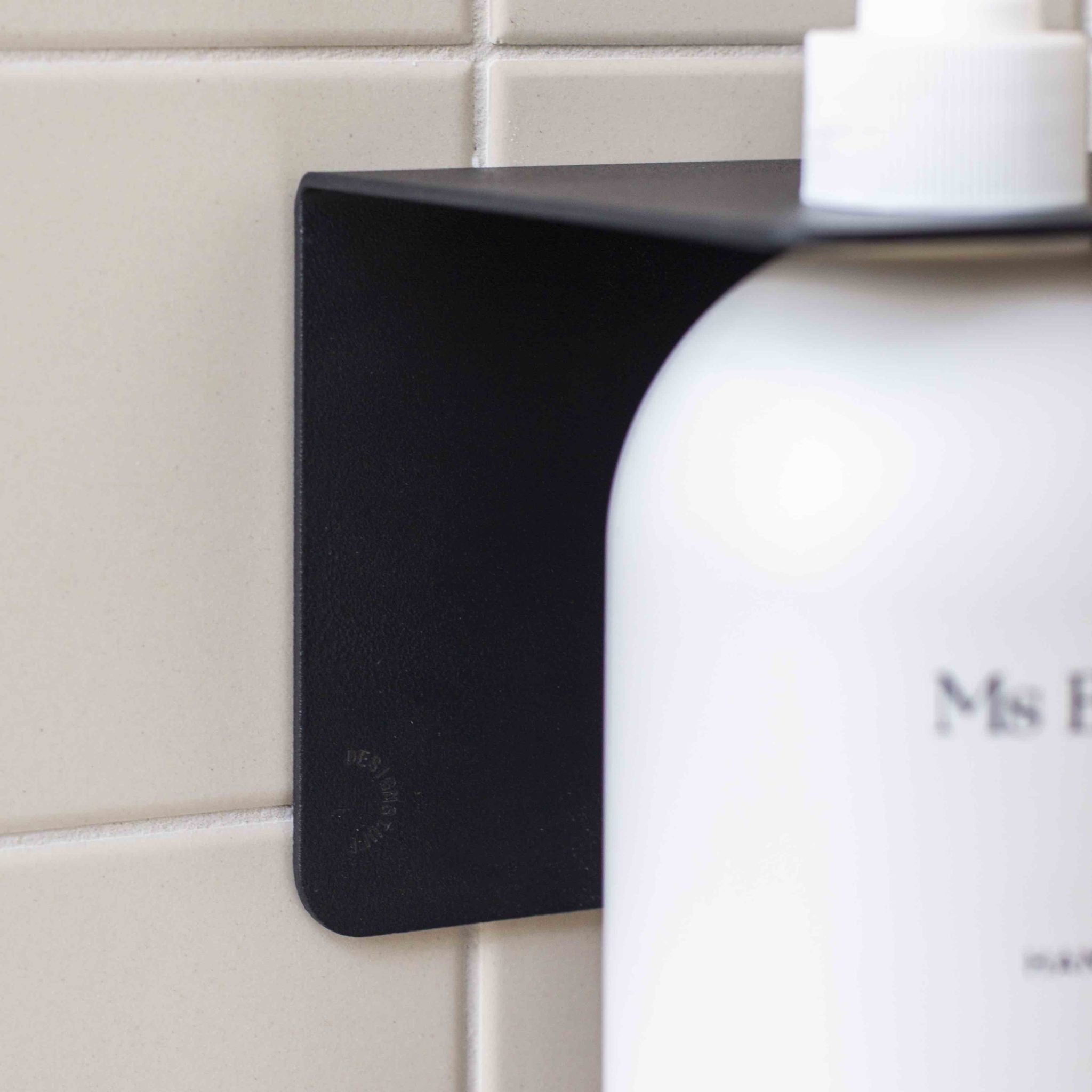 PRE ORDER DESIGNSTUFF Black Dual Soap Dispenser Holder - Wall Mounted Bathroom Organizer for Kitchen & Sink Countertop Storage