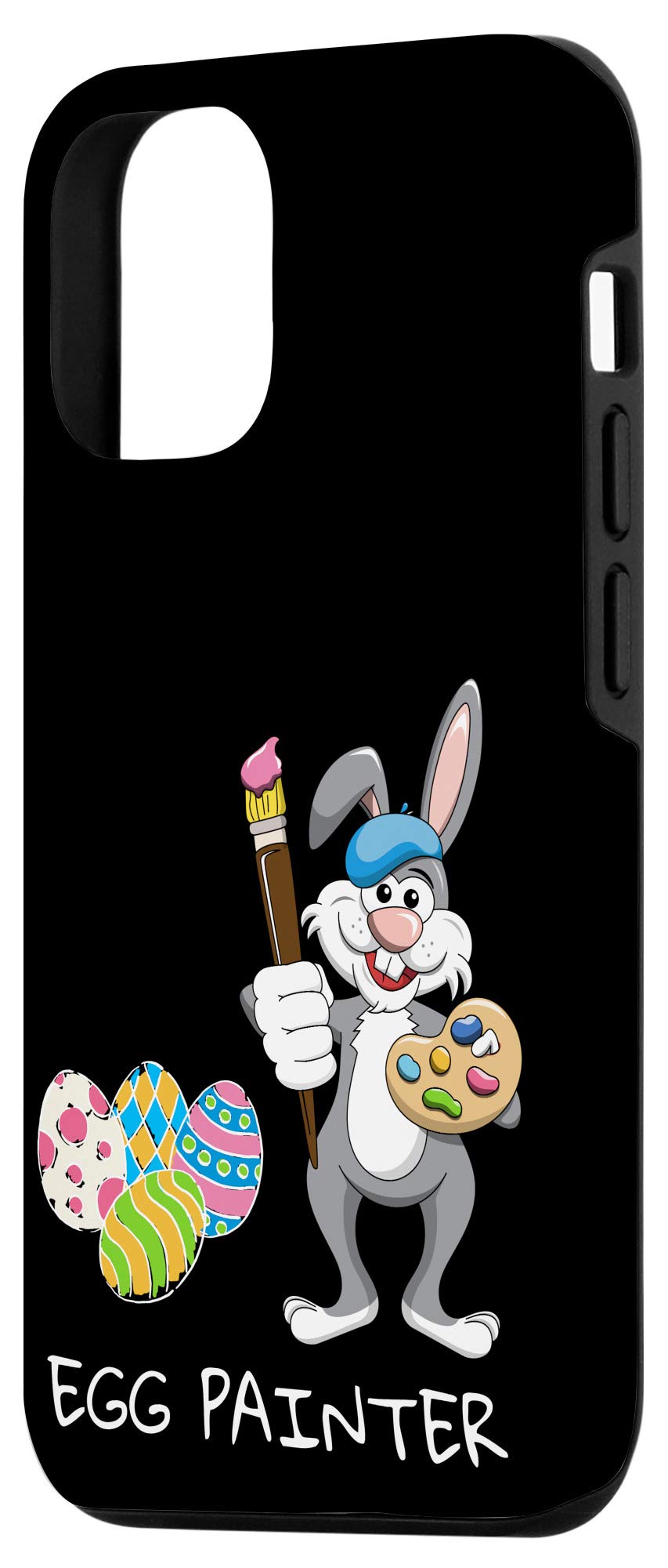 iPhone 12/12 Pro Easter Egg Painting Case - Funny Bunny Design for Kids Easter Egg Hunt - Perfect for Easter Decorations & Holiday Activities