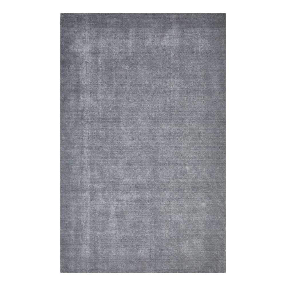 Solo Rugs Wellington Contemporary Solid Loom Knotted Area Rug - Charcoal Gray 8' x 10' - Perfect for Living Room, Bedroom & Office Decor