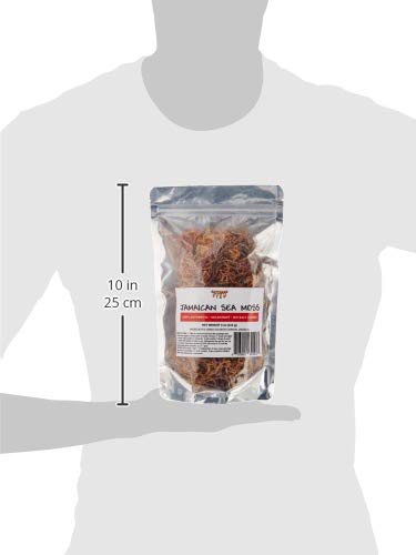 Organic Raw Wildcrafted Jamaican Sea Moss (Chondrus Crispus) - Sun-Dried, Nutrient-Rich Superfood - 4oz/113g - Dr. Sebi Approved - Clean Ocean Harvest | Perfect for Smoothies, Vegan Recipes & Immune Support