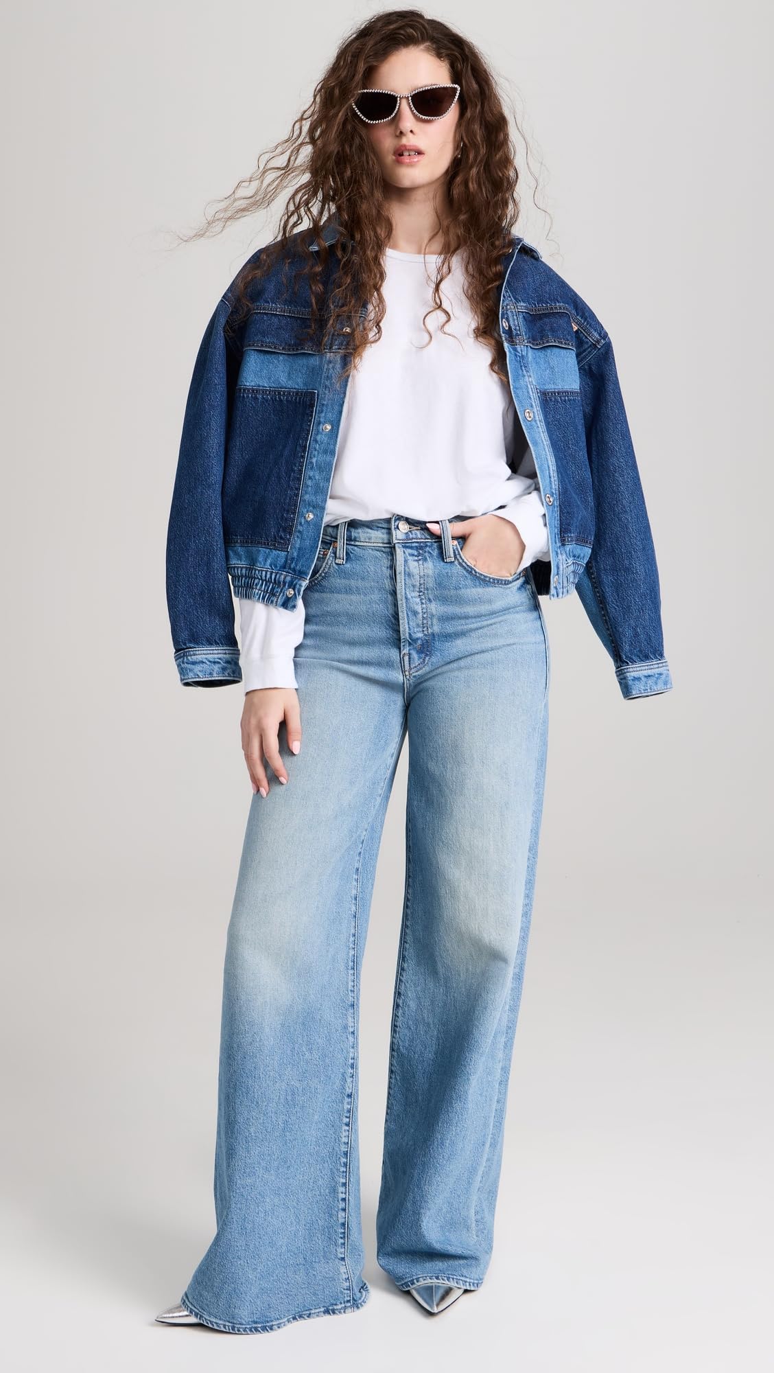 MOTHER Women's Long Sleeve Rowdy T-Shirt - Soft Cotton Casual Top for Everyday Wear | Perfect for Layering, Work, and Weekend Outfits