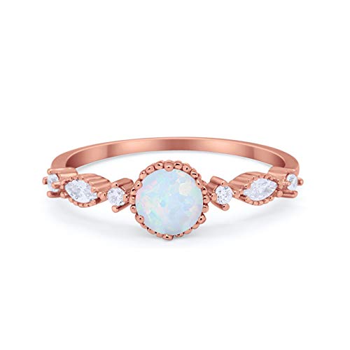 Rose Tone, Created White Opal