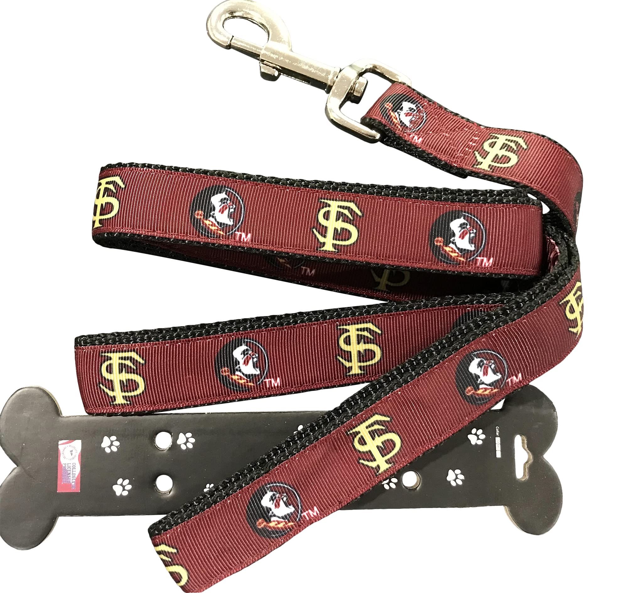 Florida State University Collegiate Dog Leash - 6 Foot X 5/8 Inch Nylon Pet Leash for Walking, Training & Campus Pride - Perfect for FSU Fans & Dog Owners
