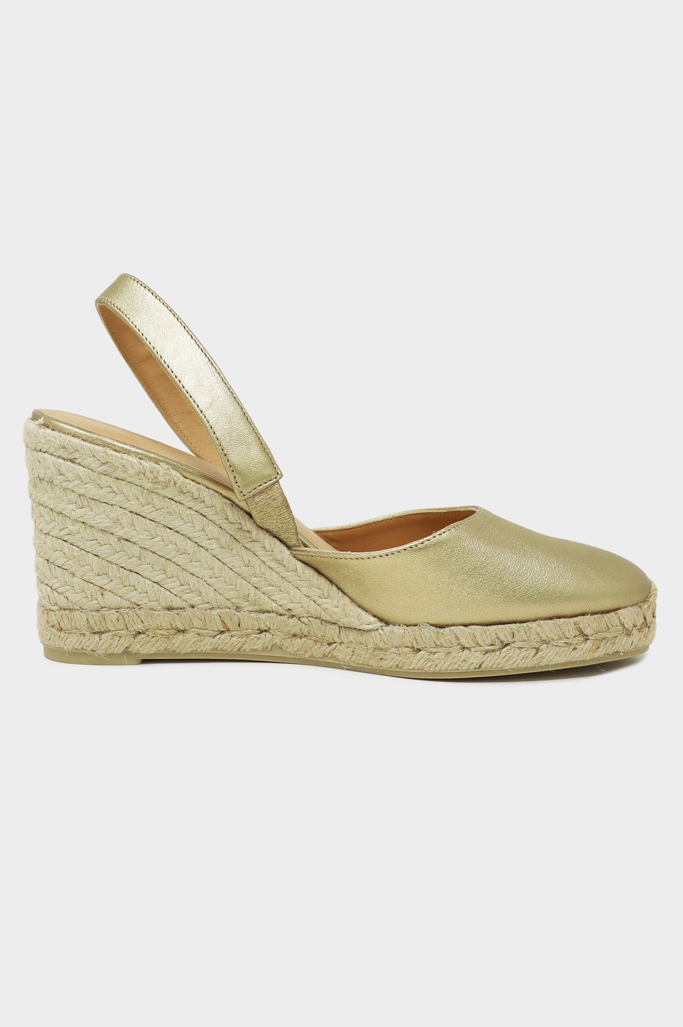 CASTANER Carissa Sandal in Gold - Women's Luxury Espadrille Wedge Sandals for Summer, Beach & Vacation Outfits