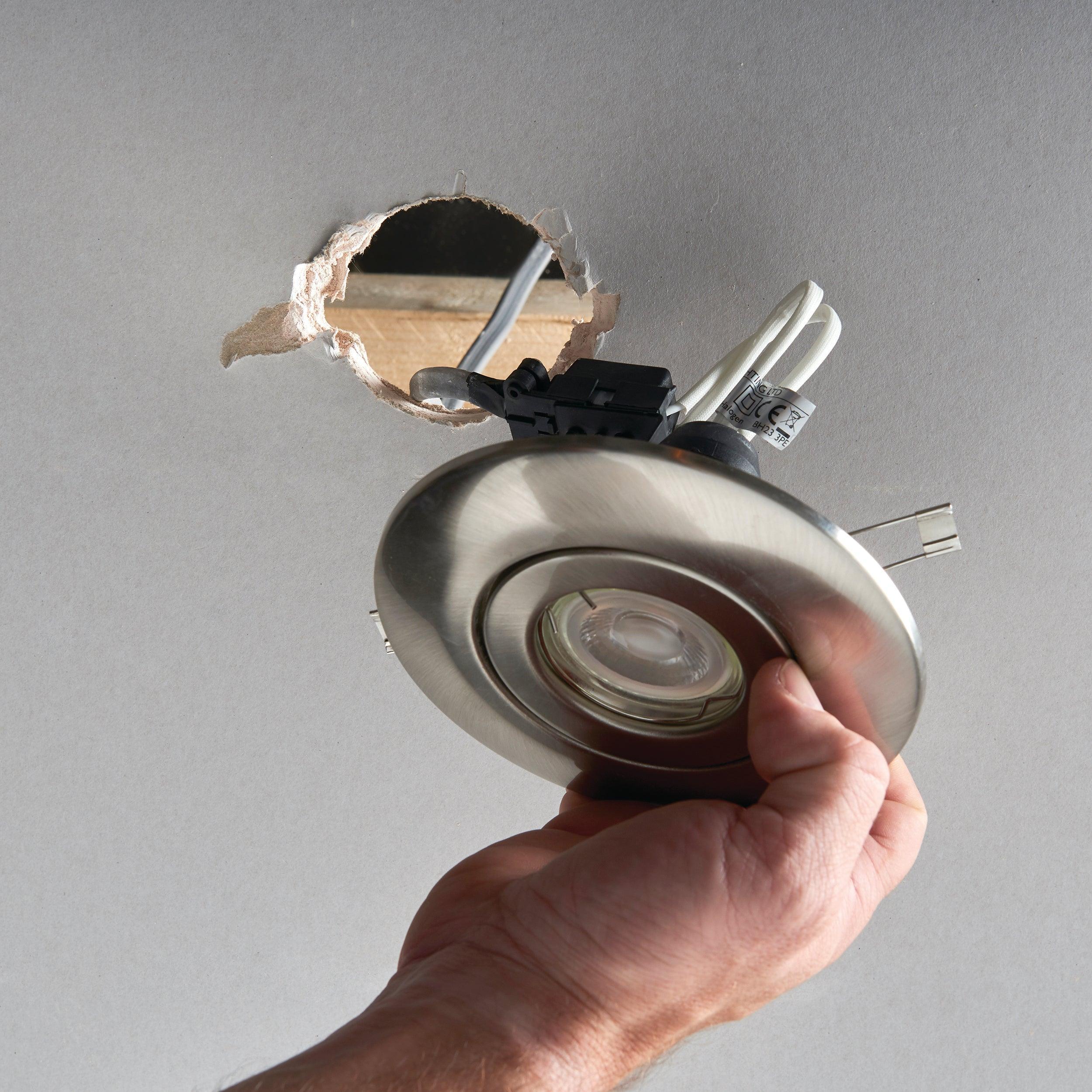 Dimmable Converse Bezel Recessed Light Fixture 50W Nickel Finish - Perfect for Kitchen, Bathroom & Hallway Lighting