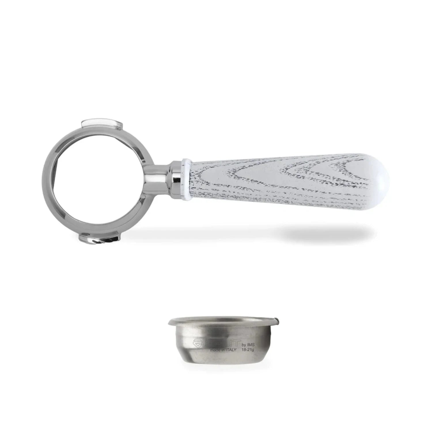 Premium Lelit Bottomless Portafilter - 58mm Espresso Portafilter with Ash Wood Handle & 18-21g Basket - Perfect for Home Baristas & Coffee Shops - Compatible with Lelit, Rancilio, Breville Machines