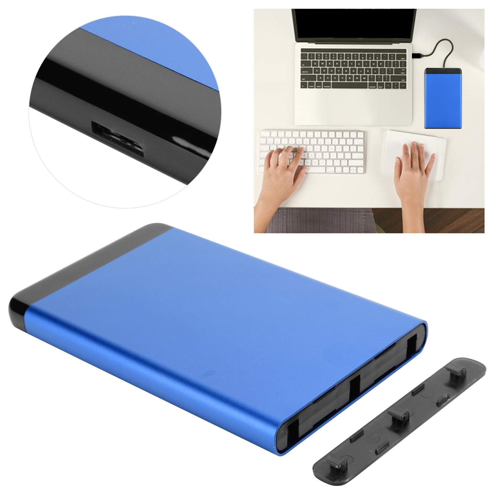 Portable 2.5in Aluminum Alloy External Hard Drive Enclosure - USB 3.0 SSD/SATA HDD Case for Laptop & PC (Up to 8TB) - Perfect for Outdoor Work, Travel & Data Backup