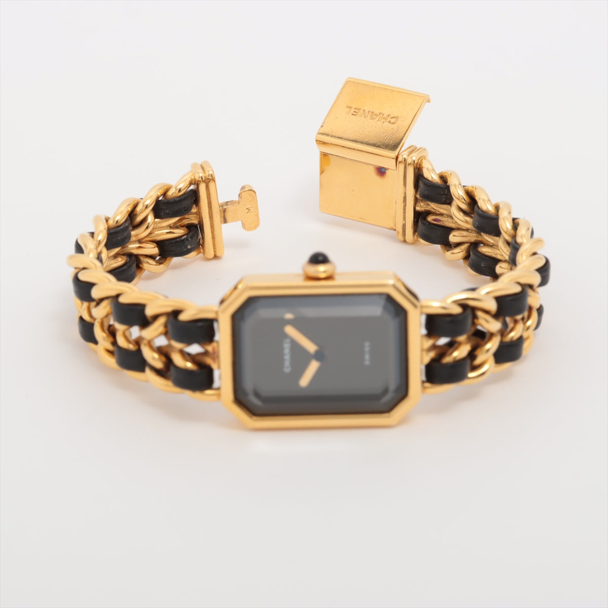 Chanel Première M Vintage Black Dial Gold Watch - Luxury Women's Timepiece for Formal Events & Evening Wear