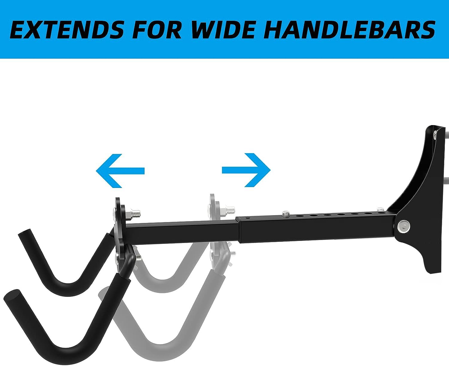 Emeroll Foldable Bike Wall Mount Rack - Heavy Duty Adjustable Bicycle Storage Hanger for Garage & Home (2 Pack) | Perfect for Space-Saving Indoor Bike Organization & Vertical Bike Parking