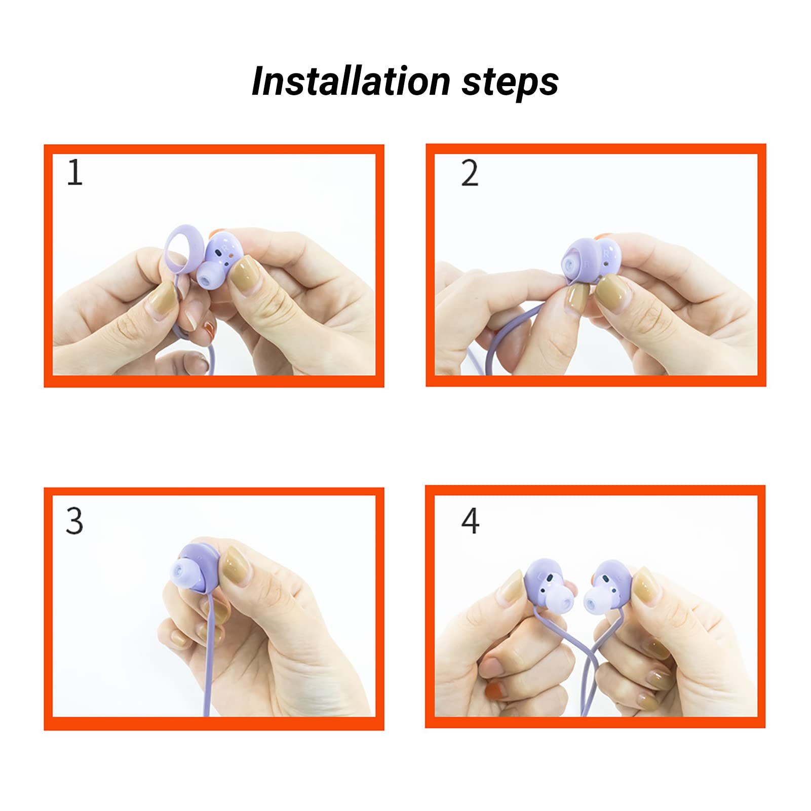 Anti-Loss Silicone Earphone Strap for Buds 2 - Secure Sports Headphone Accessories for Running, Gym & Outdoor Activities (White)